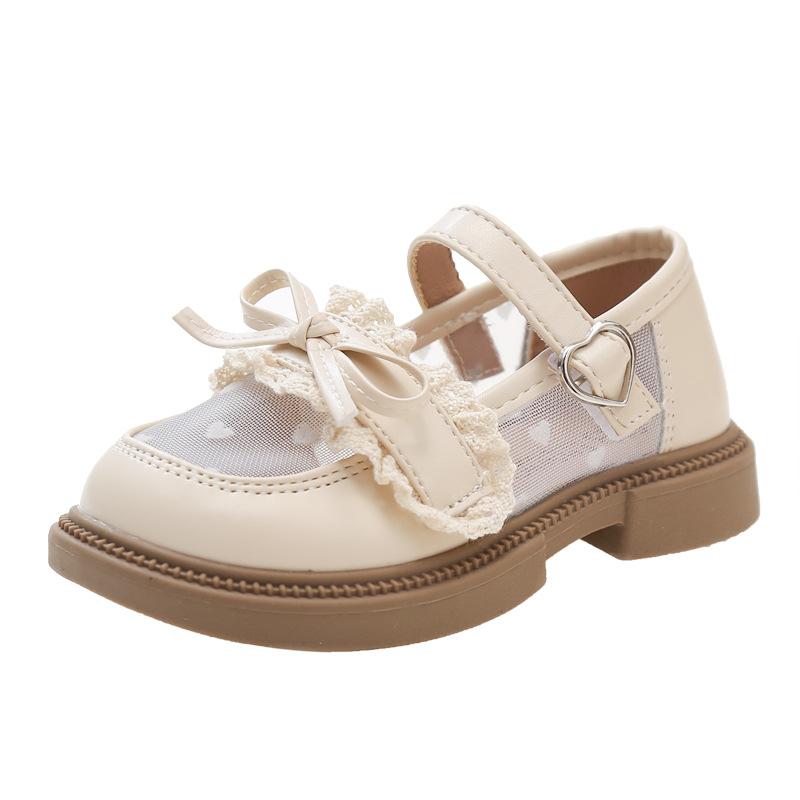 Fashion girls' princess shoes spring new  girl leather shoe soft sole girl single shoe versatile kids loafers breath girl shoes