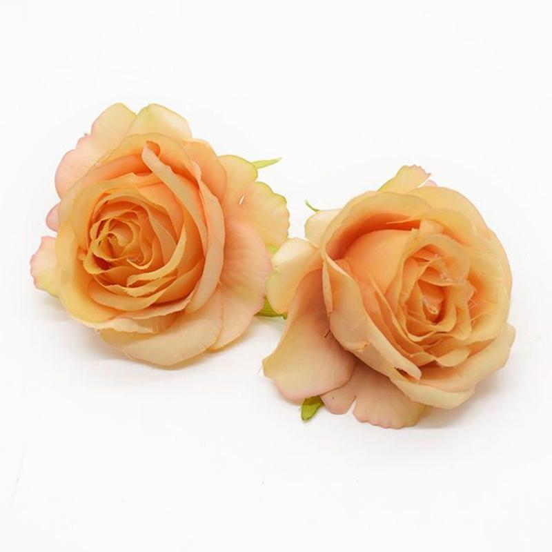 50Pcs Artificial Flowers Silk Roses Heads Home Wedding Decorations Valentine's Day Garland Palnts Wall Festival Diy Supplies Box