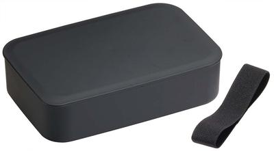 Skater Painted Single-Tier Bento Box, 750ml, with Inner Container and Belt, Large Size, Smoke Black, Made In Japan, NLP8-A