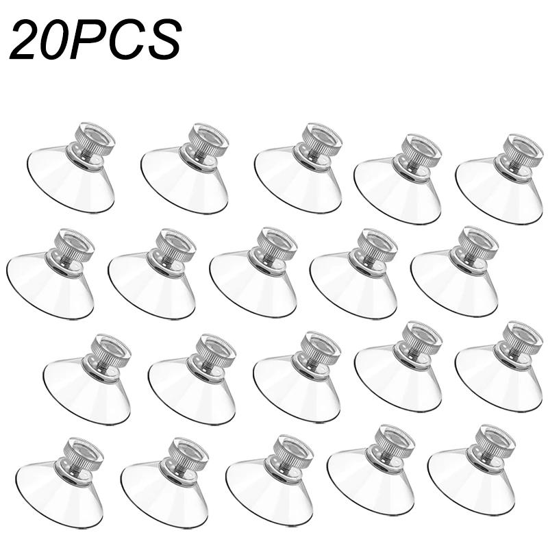 10 peças de ventosas transparentes, suporte de ventosa de PVC, ventosas de plástico com parafusos para banheiros, cozinhas, escritórios