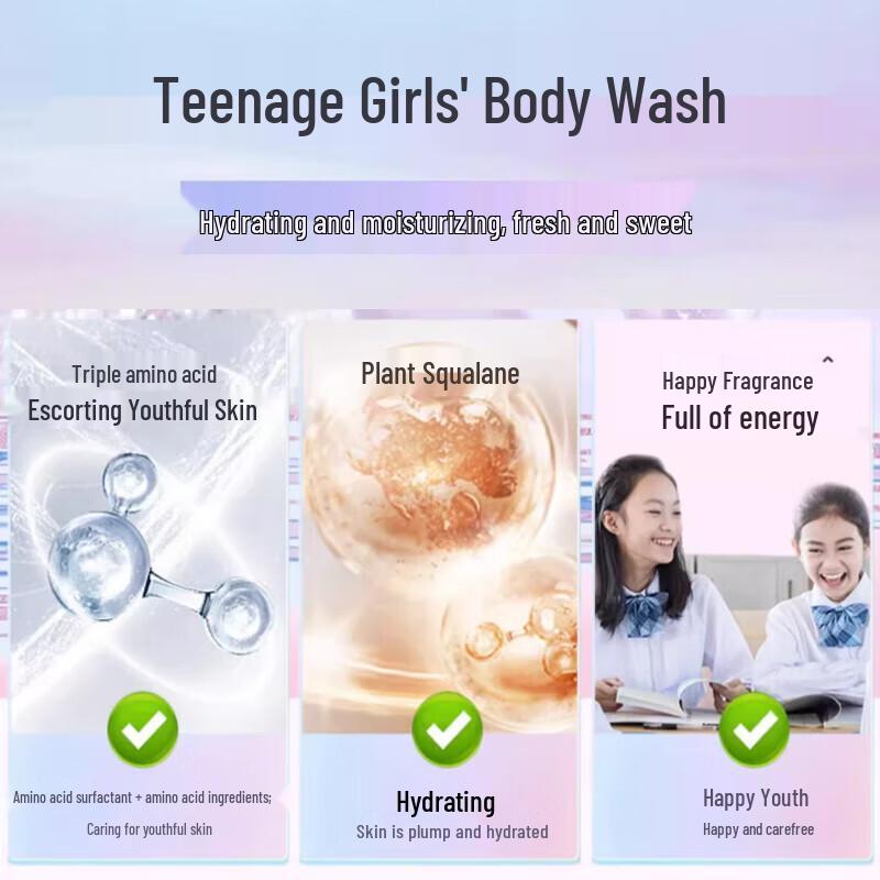 Sulei Teenage Girl Shampoo & Body Wash Set
