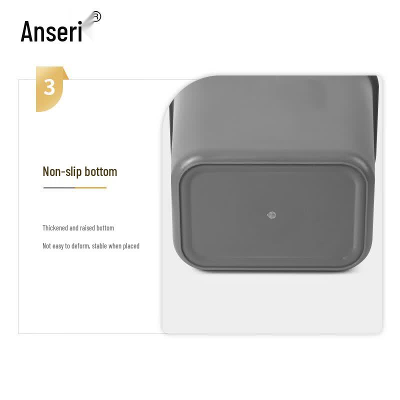 Ancell Plastic Open-Top Trash Can