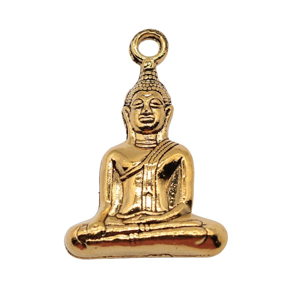 Buddha Statues Charms Multi Color Alloy Pendants For Spiritual Zen Jewelry Making