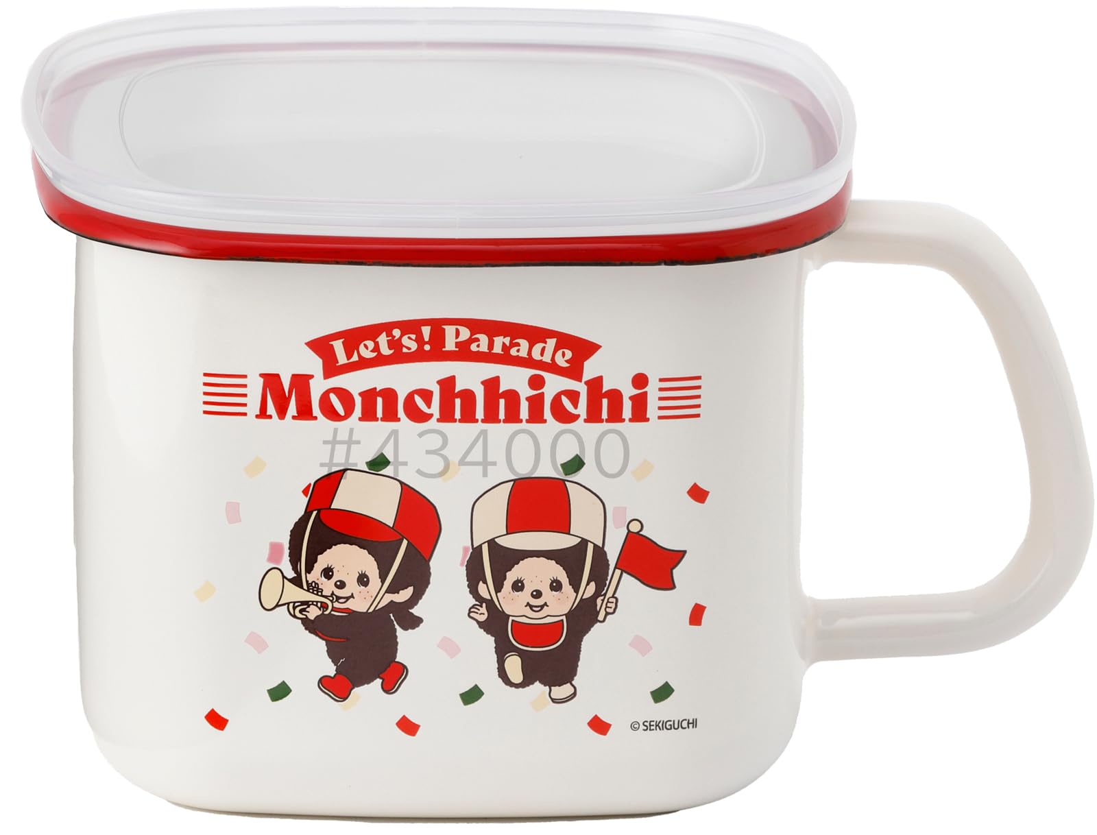 

Fuji Enamel Monchhichi Miso Pot, 1.5L, Let s! Parade Pattern, MN50AKP