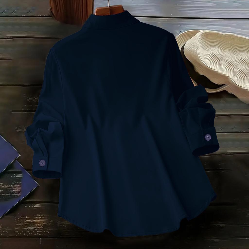 Women Autumn Long Sleeve Single Breasted Blouse and Shirts Candy Color Button Solid Shirts Tops