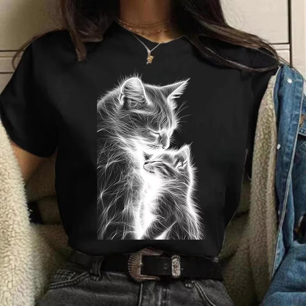 Unisex Cool Wild Animal Tshirt Tiger Leopard Sunglasses Graphic Crewneck Short Sleeve Casual Streetwear Trendy Daily Tee Top