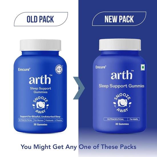 Arth Melatonin 5mg | Sleep Gummies Supplement |L-Theanine, Chamomile & Passion Flower For Deep Sleep & Relaxation| 15 Cranberry Flavoured Gummies