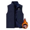 Men's Double-Sided Multi-Pocket Fleece-Lined Workwear Vest