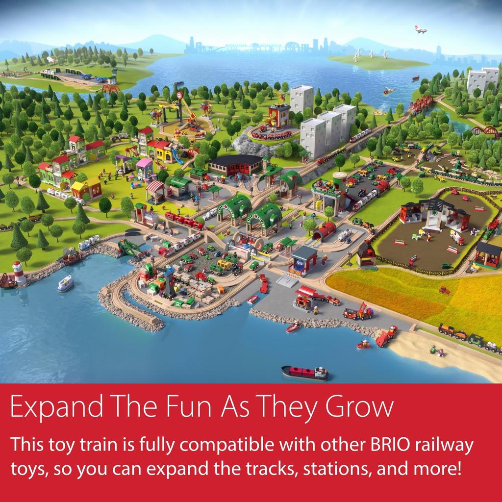 BRIO Mighty Action Locomotive for ages 3 and Wooden Toy Electric Gift 33592, up. [Toy, Train, Locomotive, Car, Vehicle, (Birthday/Christmas)]