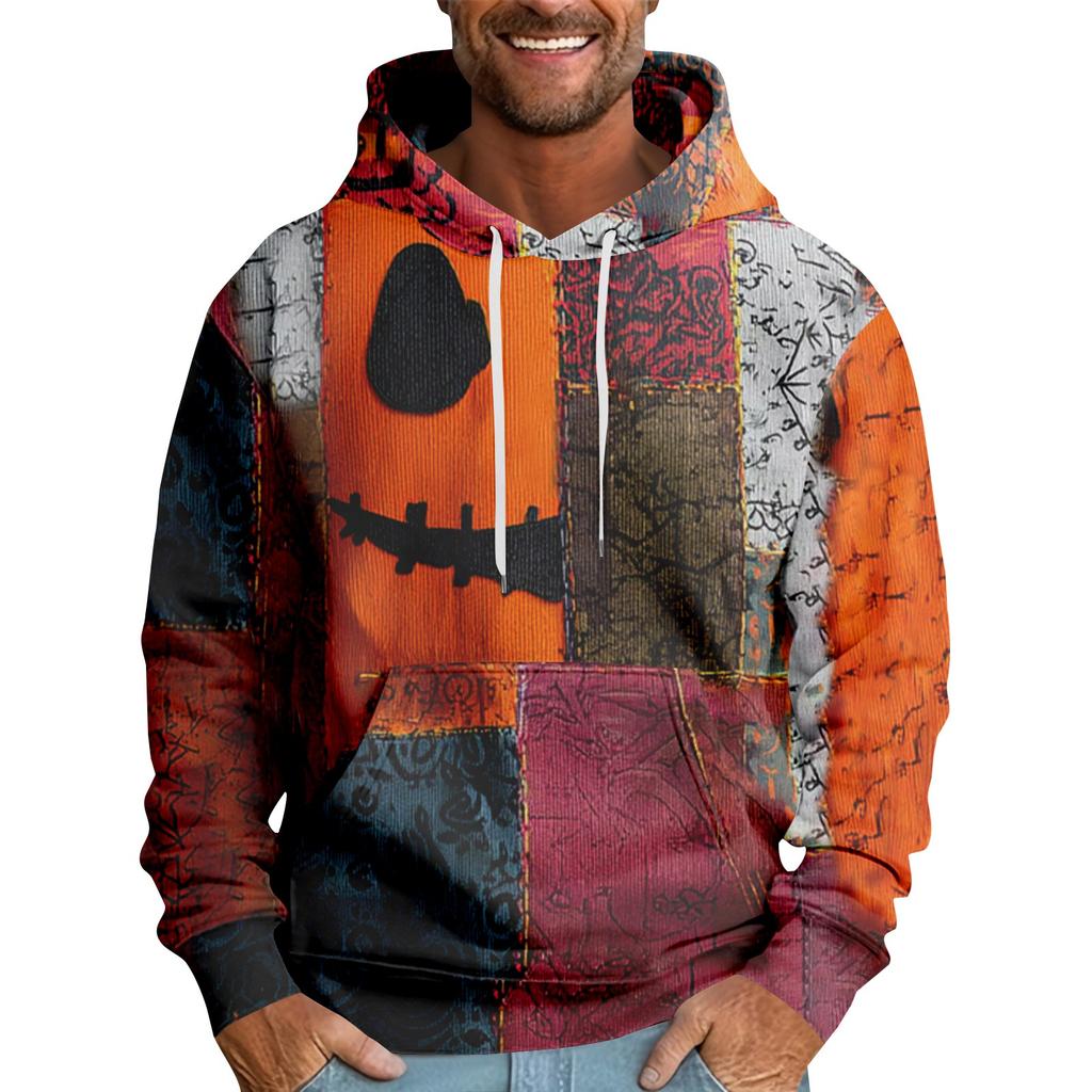 Halloween Blodflekkete Trykk Herre Løs Hettegenser
