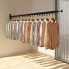 1 / 2 / 3 Section Folding Clothes Hanger Saving Laundry Organizer Telescopic Drying Clothing Rack Bar Space 100kg Wall Mounted