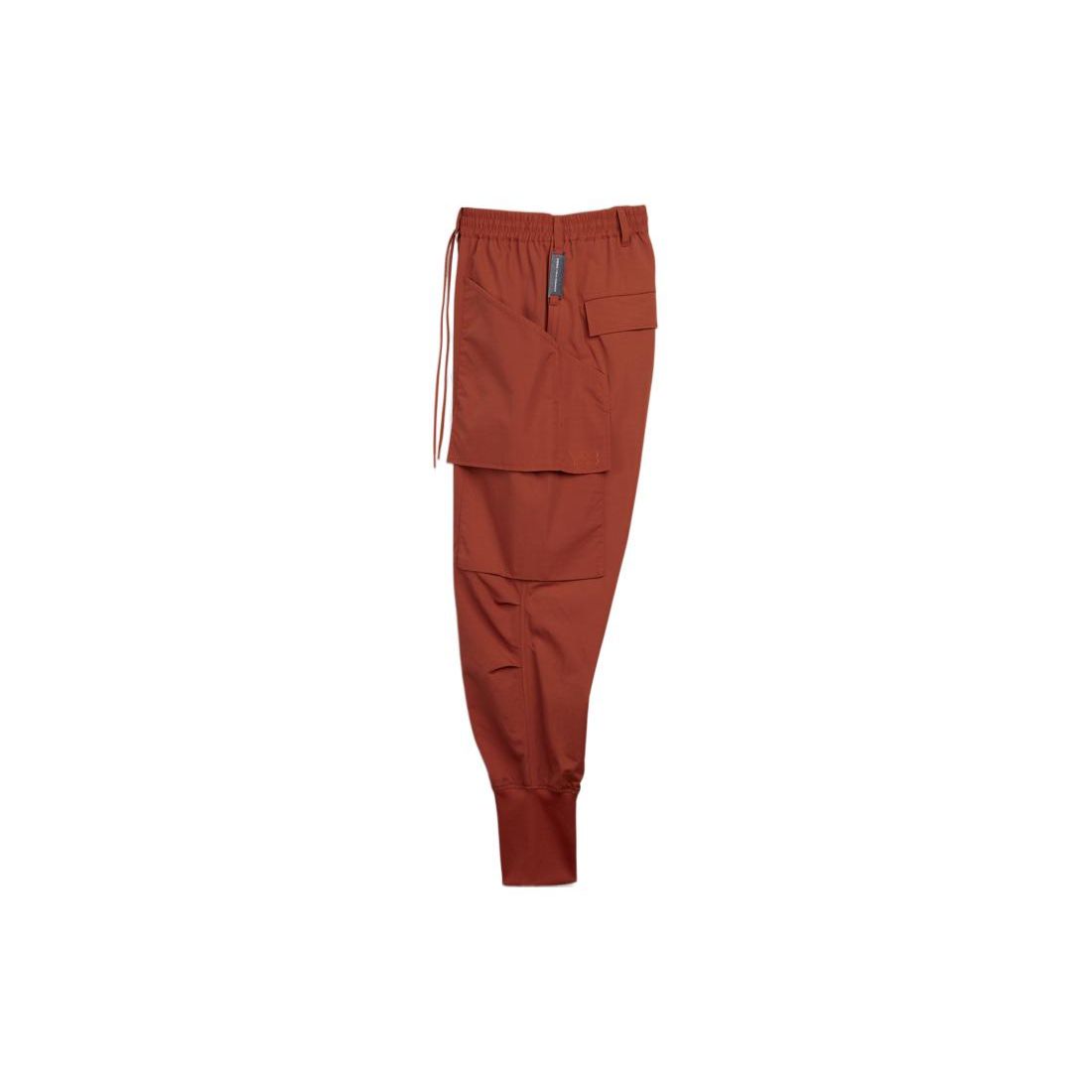 Y-3 Solid Color Multi-Pocket Drawstring Cuffed Cargo Pants Men pants Orange HT4486 M