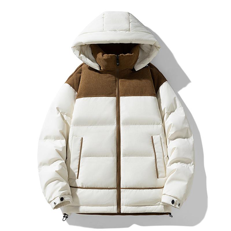 Winter New Down Jacket Men's White Duck Down Youth Casual Hooded Thickened Warm Down Men's Jacket