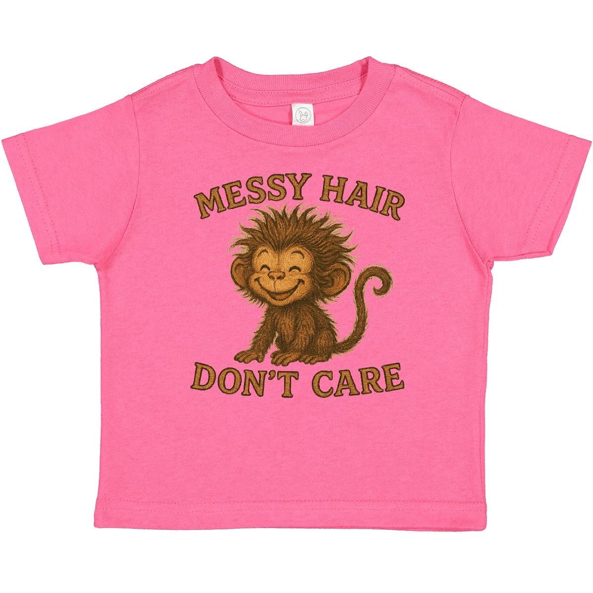 

Inktastic Messy Hair Don t Care Monkey Graphic Cute Fun Baby T-Shirt Fashion 100