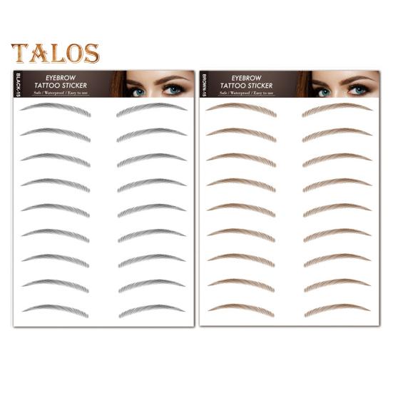 

2 листа водонепроницаемых наклеек для татуировок бровей, натуральные поддельные брови, аксессуары для макияжа для женщин и девочек O