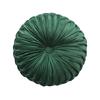 European Luxury Velvet Throw Pillow Cushion Round Fabric Handmade Pleated Wheel Pumpkin Seat Cushion 35cm