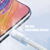USB-A to Type-C fast charging data cable, nylon braided, supports CarPlay, suitable for iPhone 15/Samsung/Xiaomi