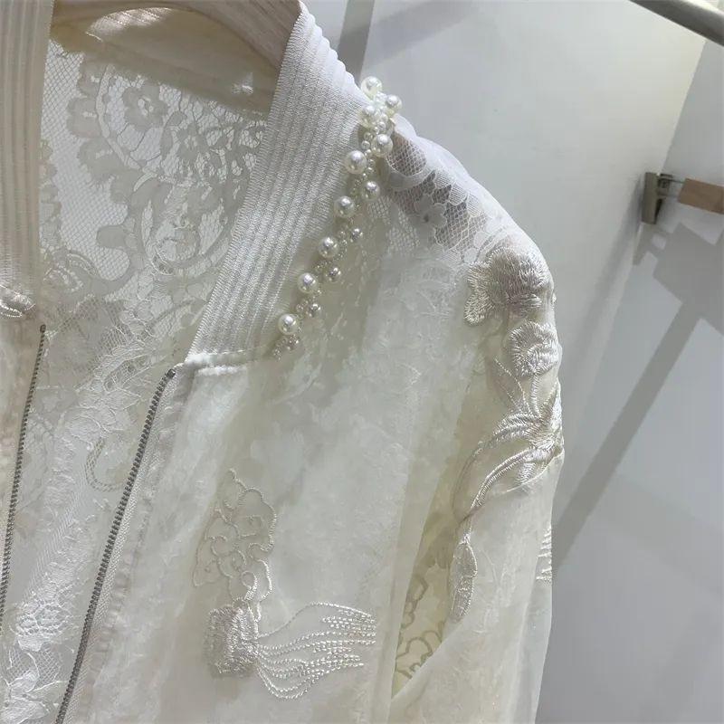 Summer Clothes, New Chinese Style, High-end Nail Bead Embroidery, Sun Protection Jacket, Round Neck Design, Baseball Jacket, Top
