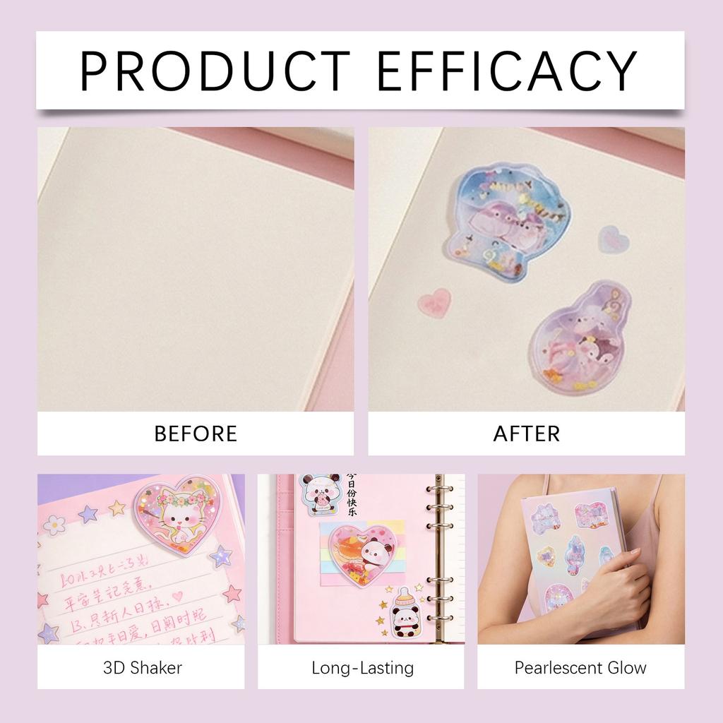 Cartoon 3D Wiggle Stickers, Made Of PVC, Featuring Various Cute Shapes And Soft, Fresh Color Schemes For Journal Decoration.