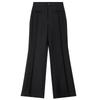 Women's Tussah Silk Lyocell Blend Slim-Fit Flare Casual Trousers