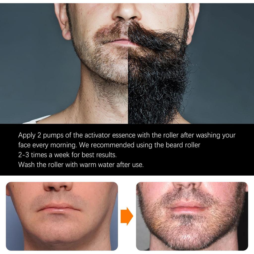 Beard Roller for Men, Moisturizing & Nourishing Beard Care Tool, Grooming Roller for Beard Hair, Shaving Cleaning & Repair Beard Comb