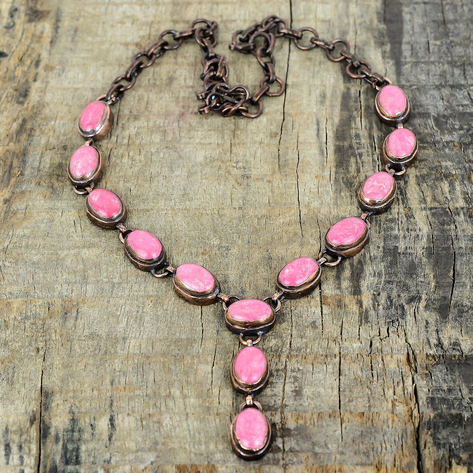 

Тулитовый кулон, гальванопластика, медные украшения, кулон с драгоценным камнем, ожерелье с регулируемой цепочкой, гальванопластическое ожерелье, ожерелье ручной работы для подарков Adjustable