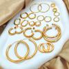 eManco Fashion Gold Size Circle Earrings Women's Jewelry Accessories Classic Stainless Steel Earrings Wholesale