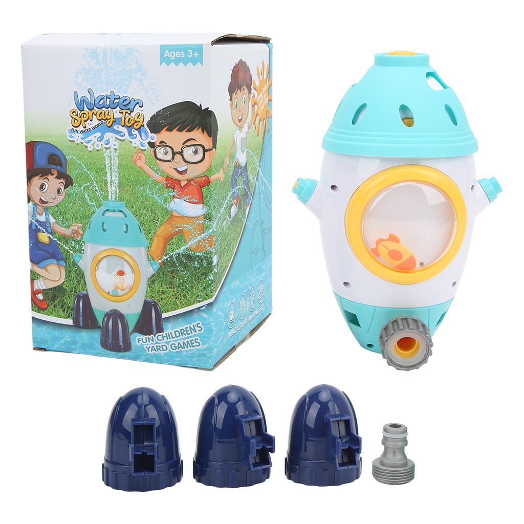 Space Rocket Spray Toy Rotatable Splash Water Toy Kids Summer Tool for ParkGarden Yard