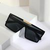 Vintage Male Flat Top Sunglasses Men Brand Black Square Shades UV400 Gradient Sun Glasses For Women Cool One Piece Designer