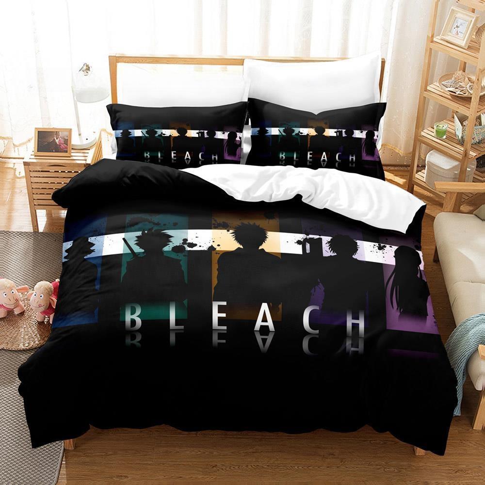 New 3D Print Anime Bed Sheet Set Bleach Bedding Set Single Twin Full Queen King Size Bed Set Adult Kid Bedroom Duvet Cover Sets