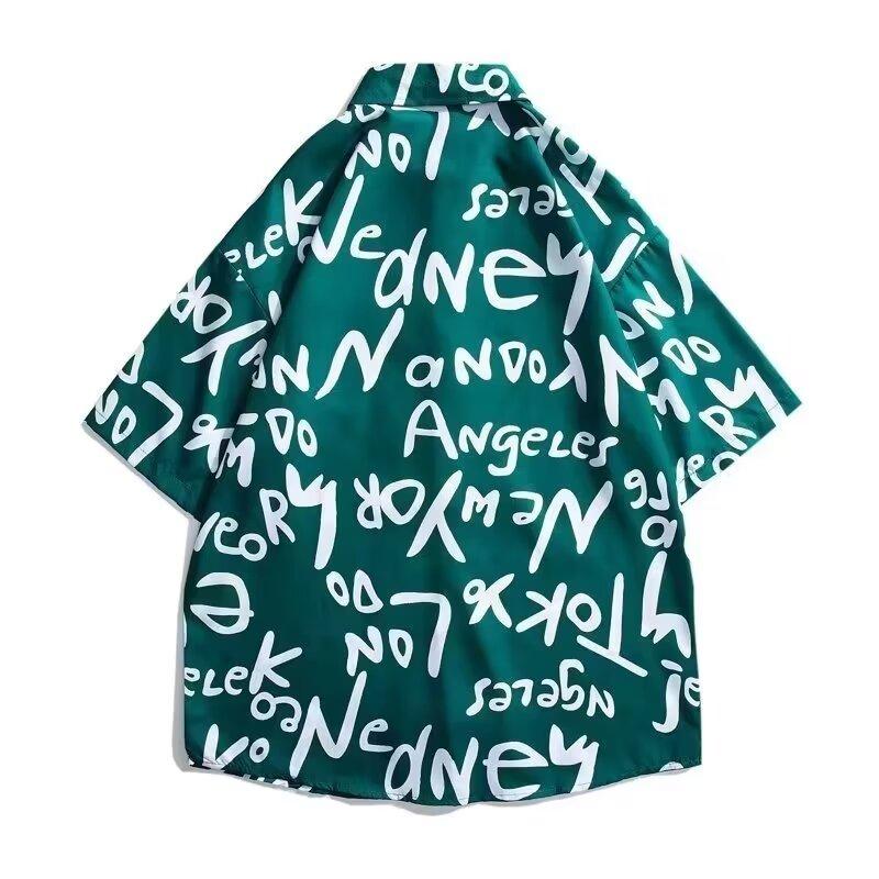 Men'S Retro Shirt, Men'S Summer Outfit, Student Loose Fit, Niche Design, Casual Men'S Top, Outerwear, Beach Top