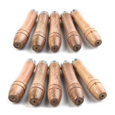 Mango ergonómico de madera para limas para taladros manuales y destornilladores, juego de 10 piezas