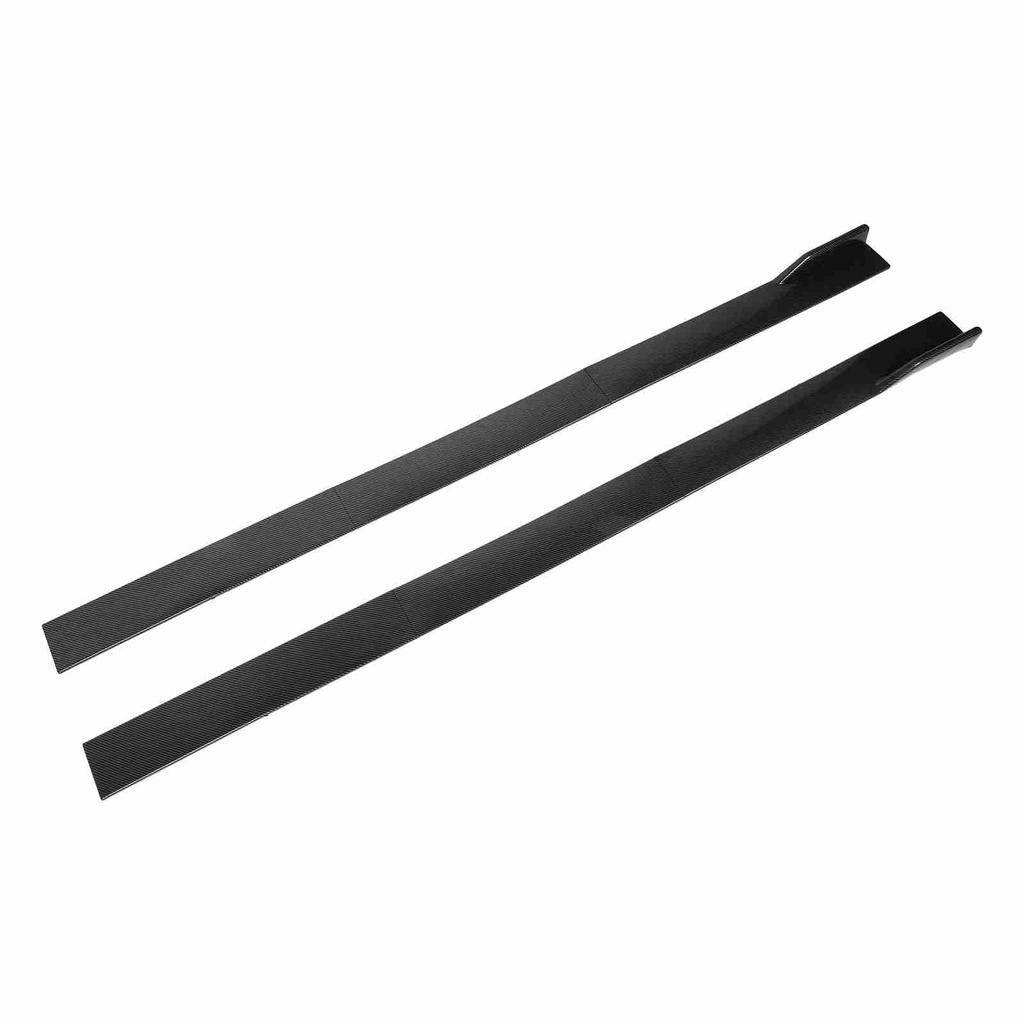 6PCS Car Side Skirt Carbon Fiber Pattern 3 Section Type Side Skirts Winglets Diffusers Universal Replacement For Accord