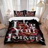 3pcs Love You Forever Duvet Cover Set, Cover For Bedroom Guest Room (1 Duvet Cover + 2 Pillowcase, Without Quilt),  Yy250922223