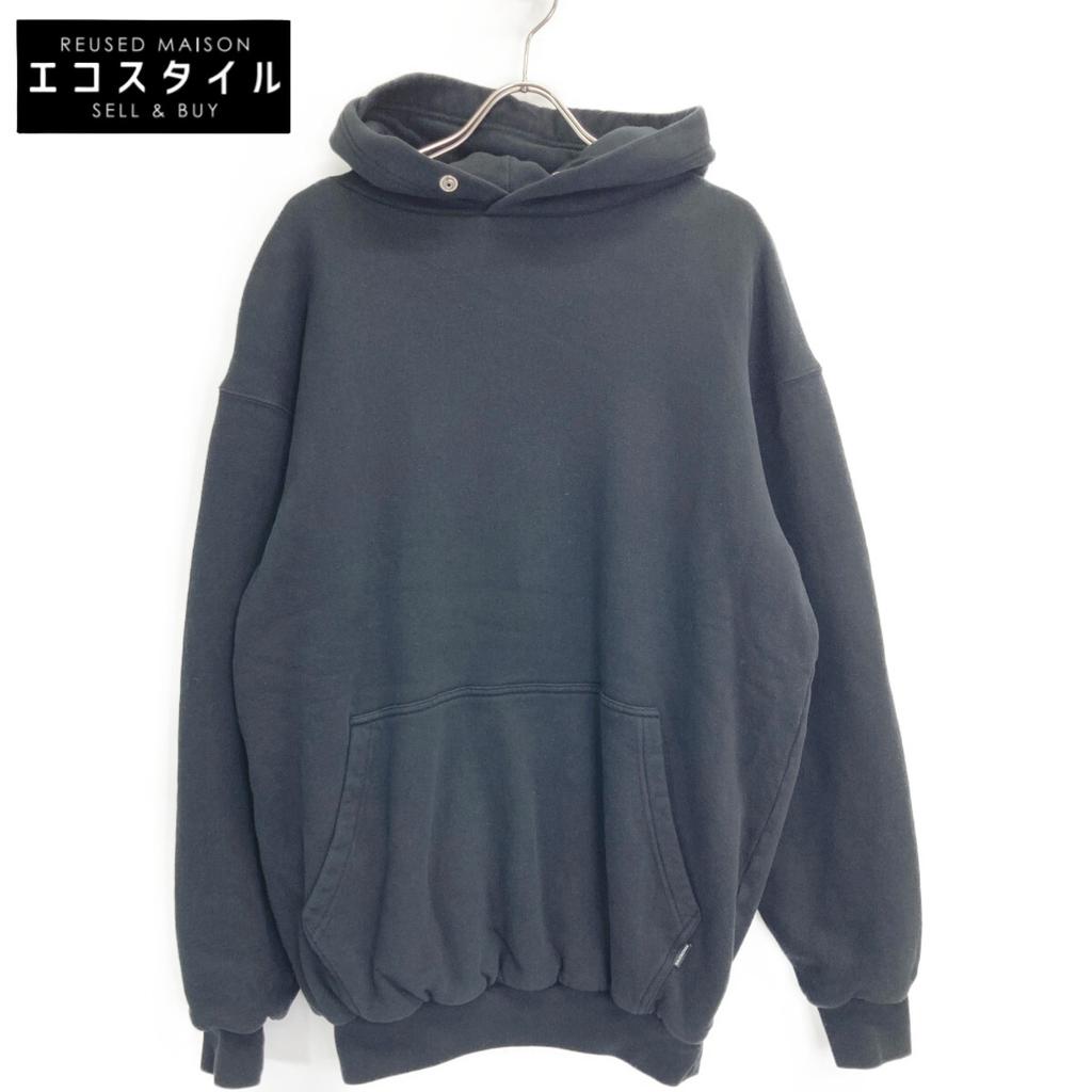 Balenciaga 556086 18 Black Oversized Back Embroidered Hoodie Tops XS blackUsed