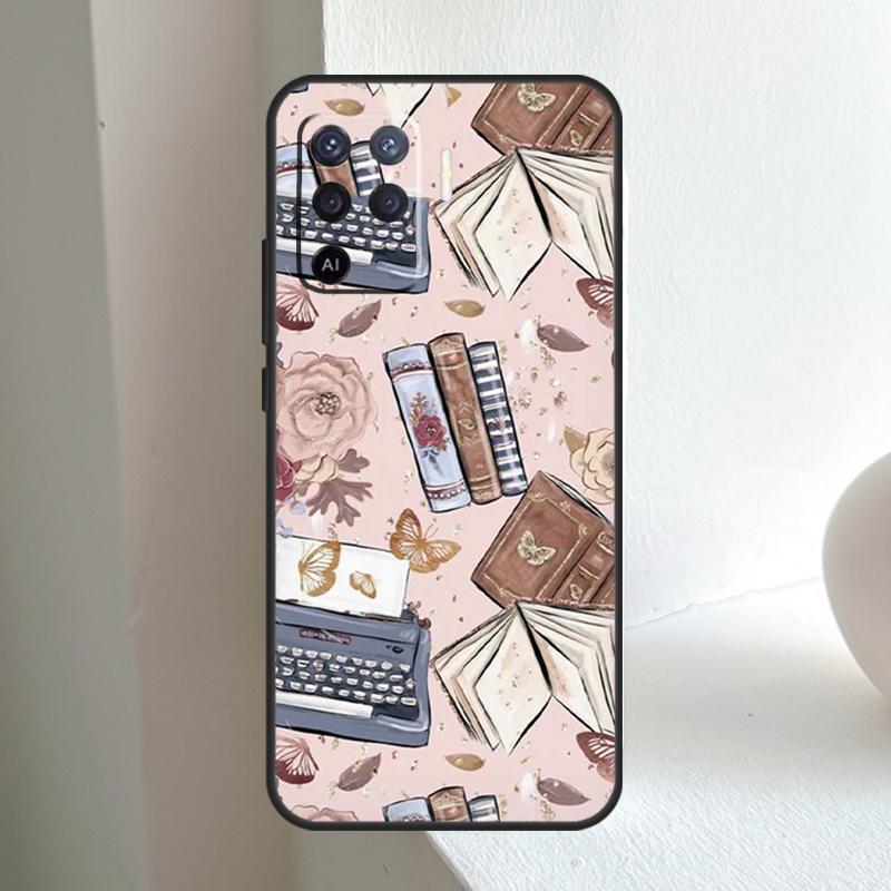 Library  Bookish For OPPO A96 A76 A16 A5 A6 Pro A15 A17 A57 A18 A38 A58 A78 A98 A54 A74 A94 A40 A60 A80 Case