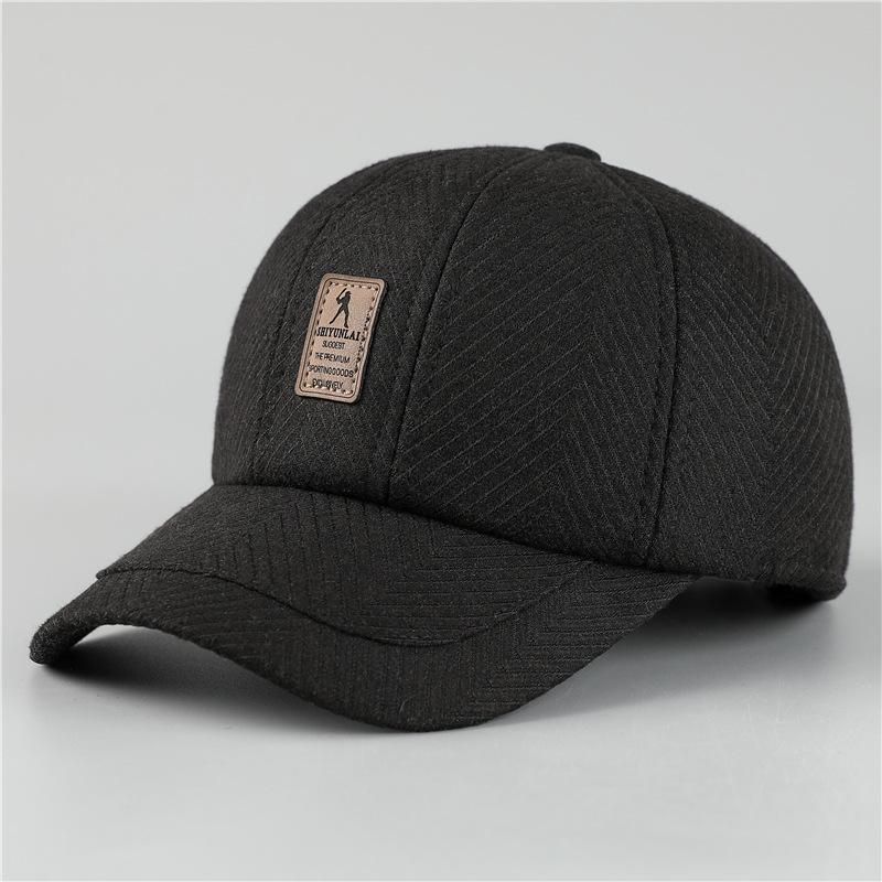 

Осень и зима старая шляпа мужская кепка утолщенная теплая вельветовая шляпа мужская бейсболка защита ушей Adjustable