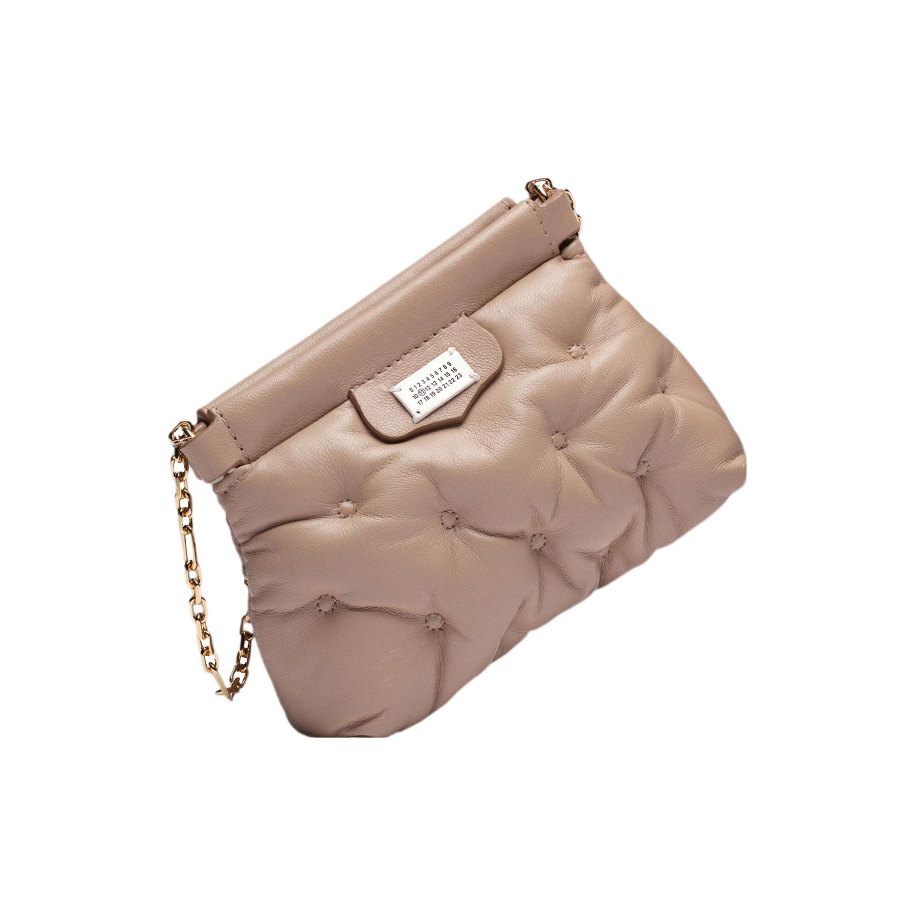 

Maison Margiela Glam Slam Quilted Digital Logo Tag Napa Leather Shoulder Bag Women Shoulder Bag Super-Pink Brown SA1VL0035P6434T2070 Basic Set (Bag+Dust Bag)