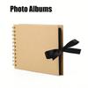 1 Pcs Scrapbook Album Black Pages Memory Books Black Beige Color Craft Paper Photo Albums For Birthday Wedding Anniversary Gifts