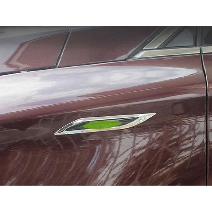 For Lincoln MKX 2016-2018 Silver Aluminum Fender Side Air Outlet Cover Trim 2PCS
