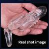 Enlarged and Thickened Vibrator Penis Sleeve Lock Sperm Foreskin Bondage Sleeve Delay Ejaculation Sex Toys for Men Couples