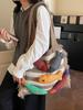 Cotton Knitted Tote Bag For Women With Large Capacity And Casual Travel Style