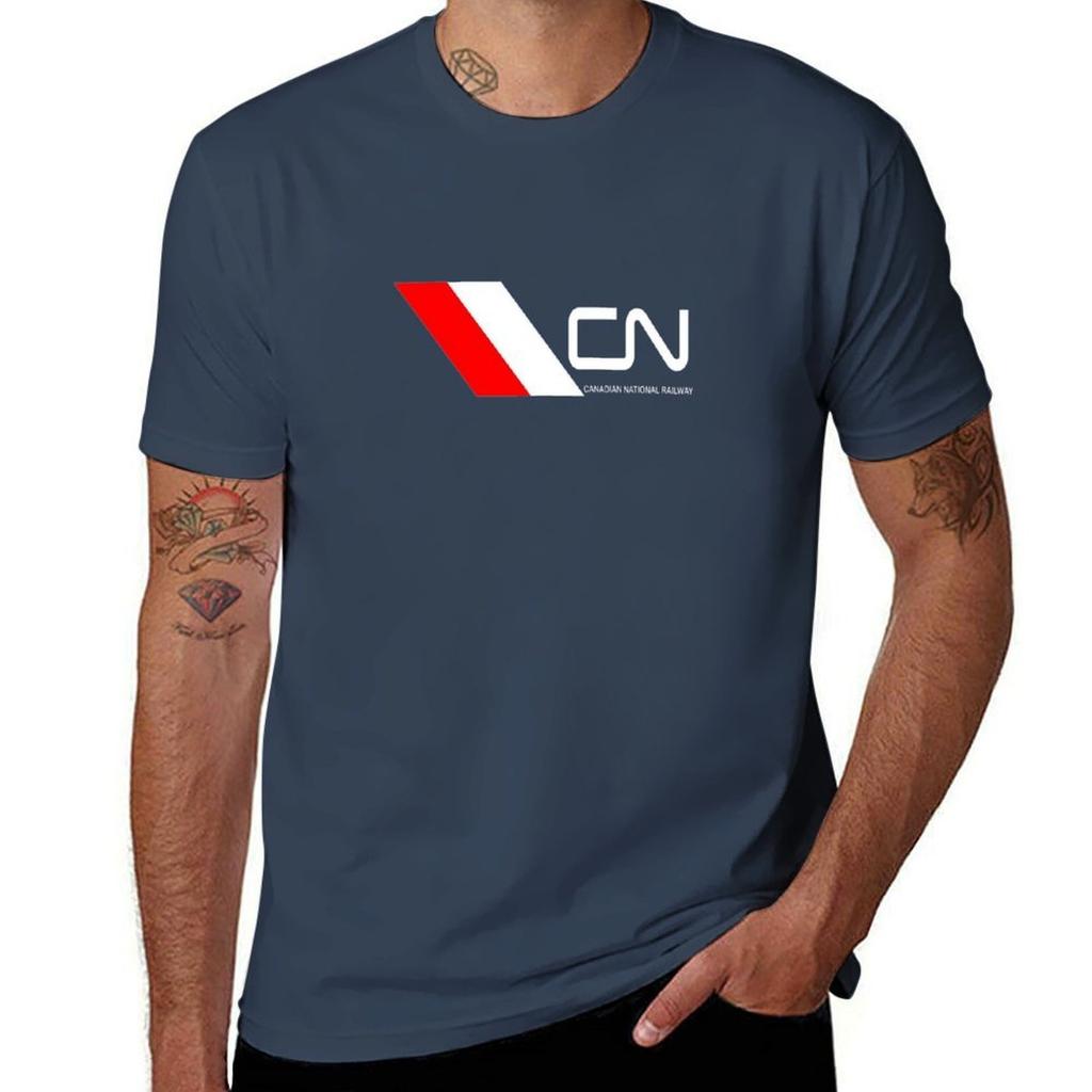 Vintage Canadian National Railways TShirt Plus Size Quick Dry Sports Tee