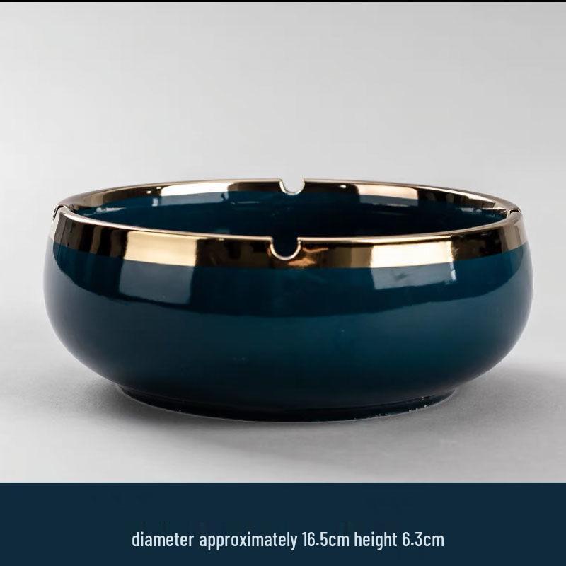 Large Vintage Ceramic Ashtray: Luxury Retro Decor for Home or Office