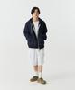 Stends [M~4Xl] Waffle Two-Way Zip-Up Hoodie_Navy