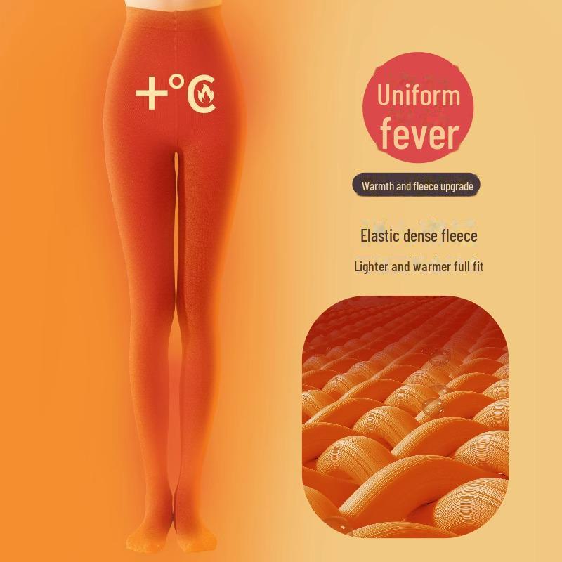 Women's Gray Velvet-Lined, No-Drop Pantyhose - Thick, Large Size, Slimming, Perfect for Spring, Autumn, & Winter