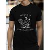 European Sizes FLUENT IN FOWL LANGUAGE Print, Men's Round Crew Neck Short Sleeve Tee Fashion Regular Fit T-Shirt
