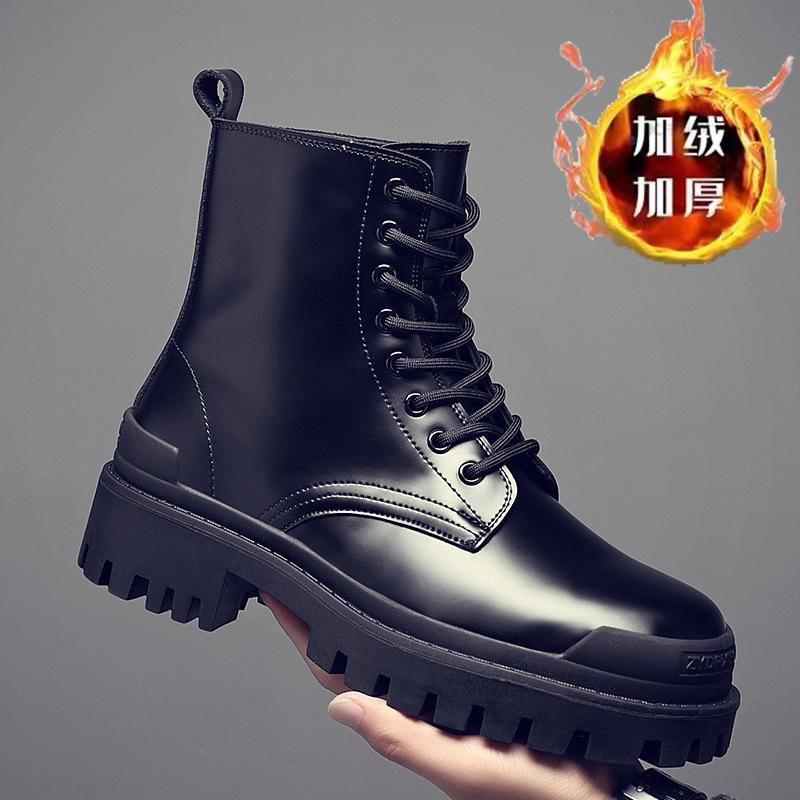 

Длинные ботинки Мартин мужские 2025 новые британский стиль ретро кожа толстая подошва увеличивающие рост ботинки-локомотивы высокий верх рабочая обувь тренд 44