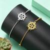 Retro Pentagram Pendant Bracelet Stainless Steel Sun Adjustable Box Chain Supernatural Witchcraft Talisman Jewelry Gift
