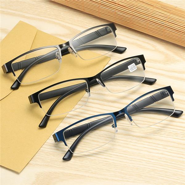 Anti Blue Light Reading Glasses Men Retro Metal Frame Square Students Myopia Glasses Frame Men Hyperopia 0~+4.0 / Myopia -1.0~-6.0